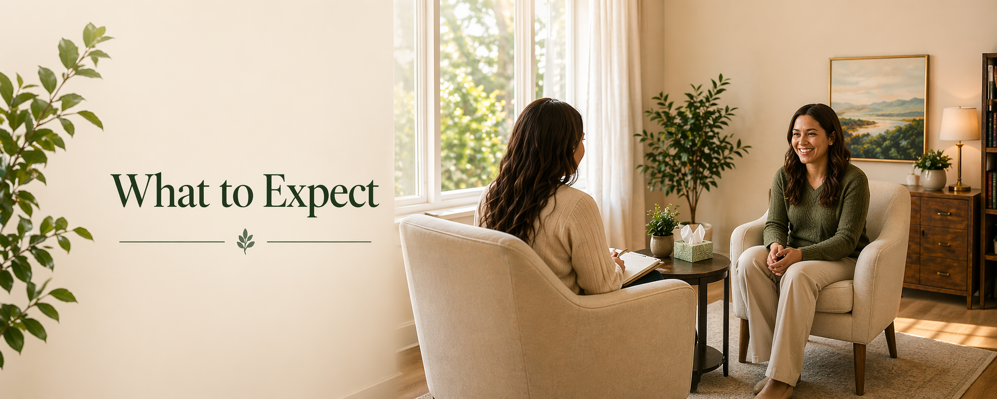 What to expect — a calm overview of your first few weeks in therapy.